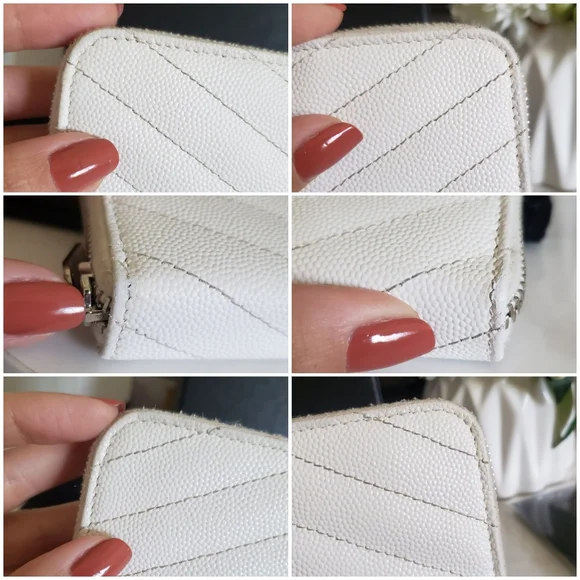 *SOLD* Authentic Pre-owned Yves Saint Laurent Grain De Poudre Zip Long Wallet - Picture 8 of 15